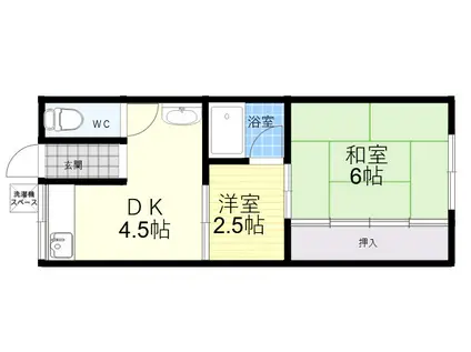 山本文化(2DK/2階)の間取り写真