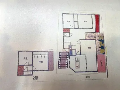 近鉄奈良線 石切駅 徒歩9分 2階建 築50年(4LDK)の間取り写真