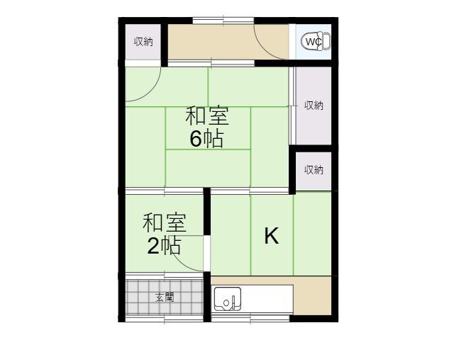 西岩田文化(2K/2階)の間取り写真