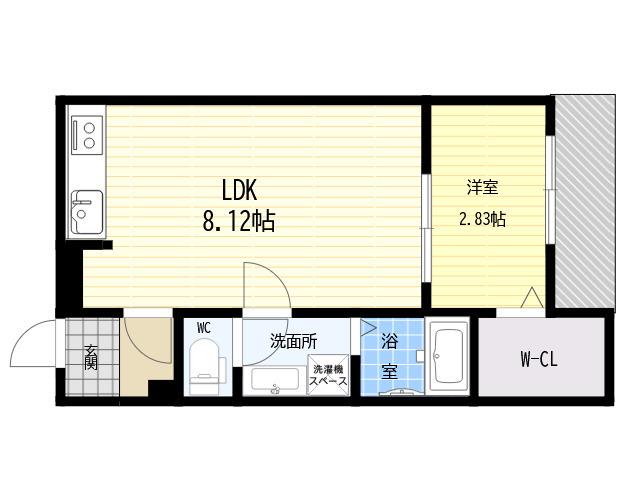 FSTYLE東大阪本庄2号館(1LDK/2階)の間取り写真