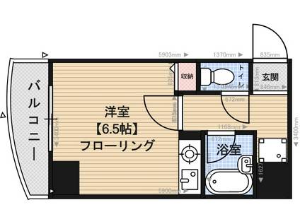 アバンス薬院(ワンルーム/8階)の間取り写真