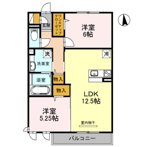 グレイス(2LDK/2階)の間取り写真
