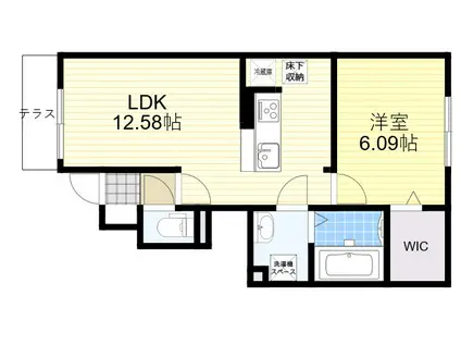 ウインドウ2(1LDK/1階)の間取り写真