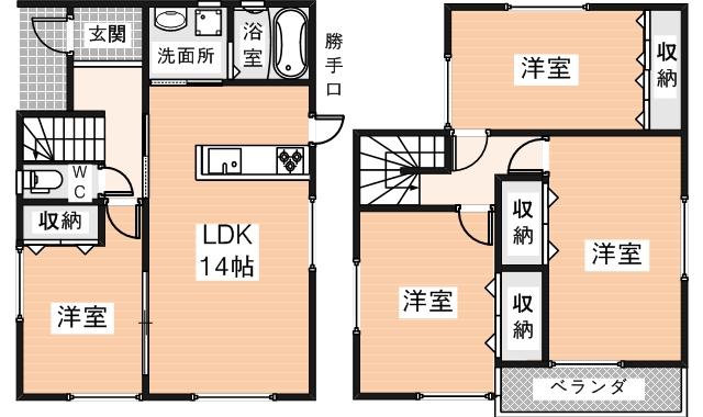 近鉄奈良線 菖蒲池駅 徒歩20分 2階建 築14年(4LDK)の間取り写真