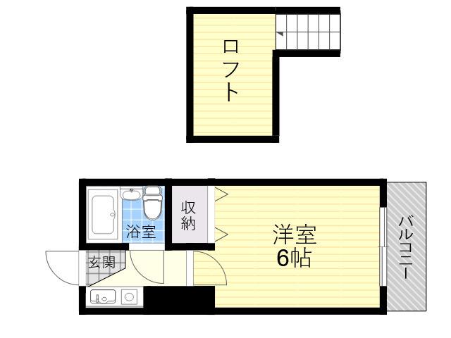 GDCクリスタ(1K/1階)の間取り写真