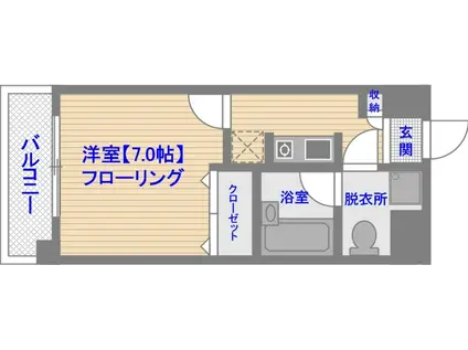 ダイナコートエスタディオ平尾(1K/10階)の間取り写真