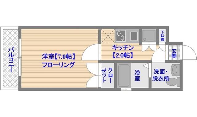 サヴォイレジェント(1K/9階)の間取り写真