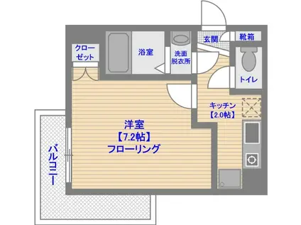 アソシアグロッツォ博多セントラルタワー(1K/13階)の間取り写真