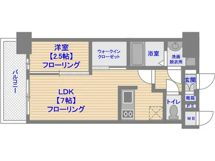 グランフォーレラグゼ平尾(1LDK/9階)の間取り写真