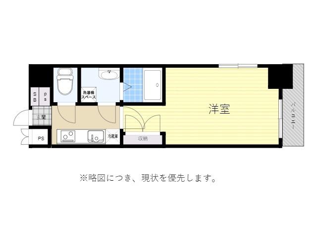 アクタス桜坂レノア(1K/3階)の間取り写真
