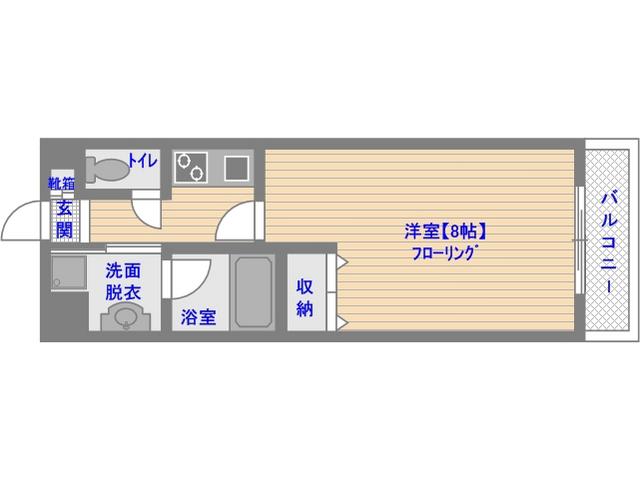 エムティースクエア吉塚駅前(1K/7階)の間取り写真