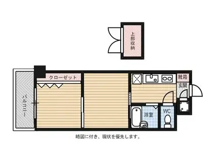 ブイプロジェクト2100天神ナンバー46(2K/9階)の間取り写真