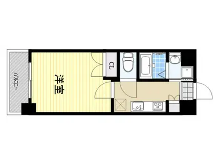 CLUB ORIENT NO.105(1K/10階)の間取り写真