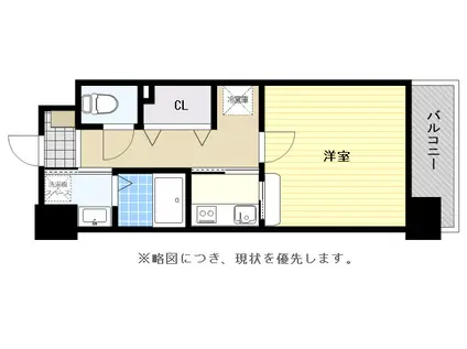 サムティ筥崎宮前(1K/4階)の間取り写真