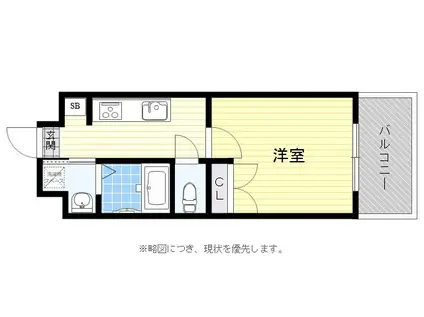 NO 111 TRADHING TOWER(1K/3階)の間取り写真