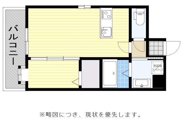 LUJOSO山王(1LDK/4階)の間取り写真