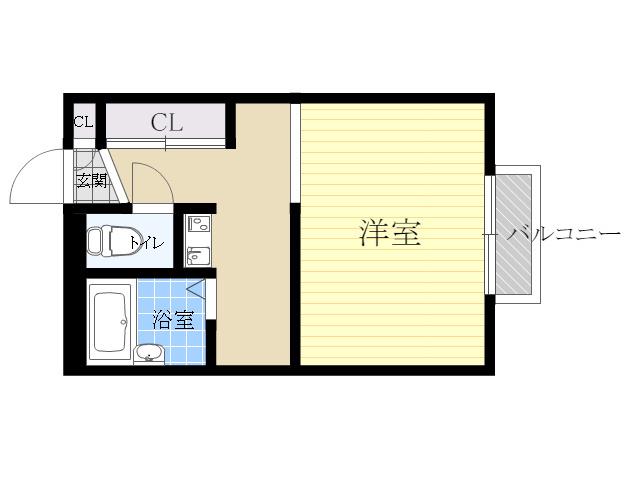 レオパレスメリッサ(1K/2階)の間取り写真