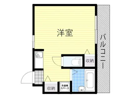 アルビヨン千里丘(1K/2階)の間取り写真