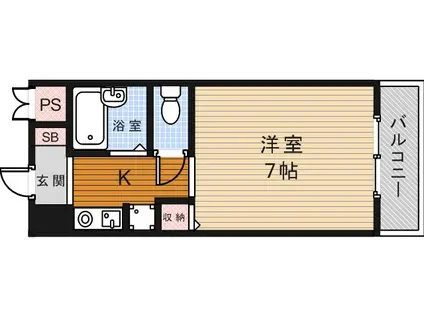 TMビル(1K/6階)の間取り写真