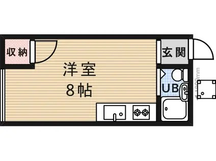 旭丘コーポ(ワンルーム/2階)の間取り写真