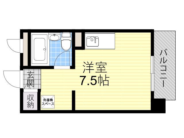 アメニティ曽根(ワンルーム/5階)の間取り写真