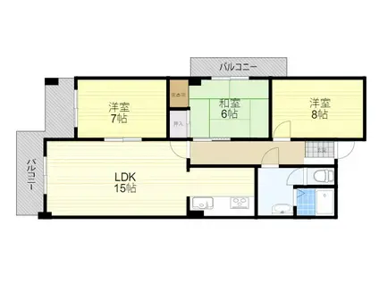TGCマンション第9(3LDK/4階)の間取り写真