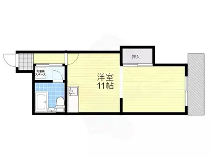 メゾンサプリーム(ワンルーム/2階)の間取り写真