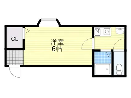 カームヒル箕面(1K/3階)の間取り写真