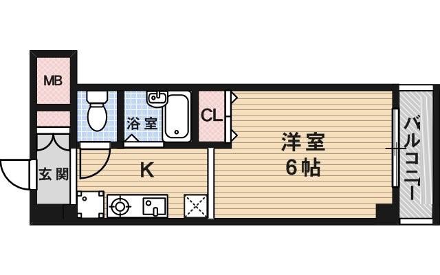 エミーナヒルズ(1K/3階)の間取り写真