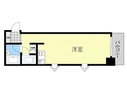 ラヴィータ箕面(1K/3階)の間取り写真