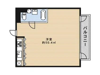 BLALYS(ワンルーム/2階)の間取り写真