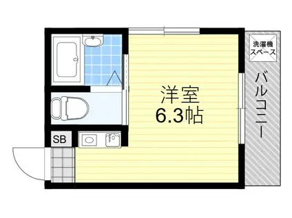 リベラールハイム(ワンルーム/1階)の間取り写真