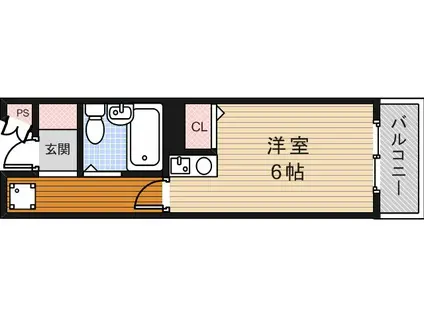 メゾンセリシエ(1K/2階)の間取り写真