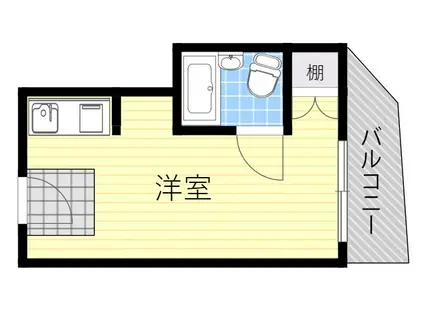 グローバル槻木(ワンルーム/1階)の間取り写真