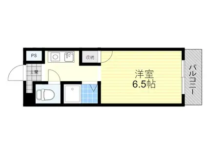 ギャレ蛍池新館(1K/2階)の間取り写真