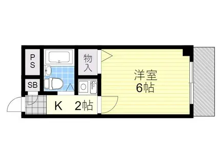 ロイヤルメゾン石橋(1K/1階)の間取り写真