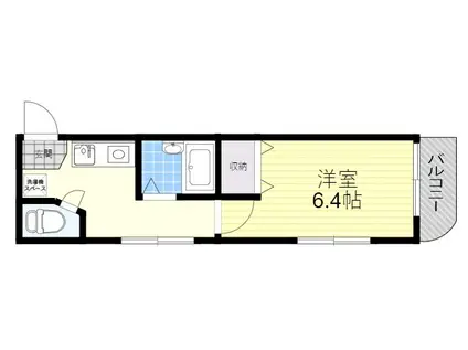 アルール・リオン(1K/4階)の間取り写真