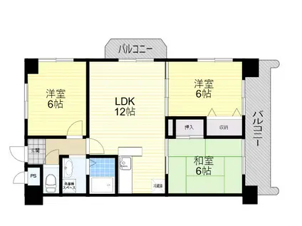 ロイヤルグレイスヴィラ(3LDK/6階)の間取り写真