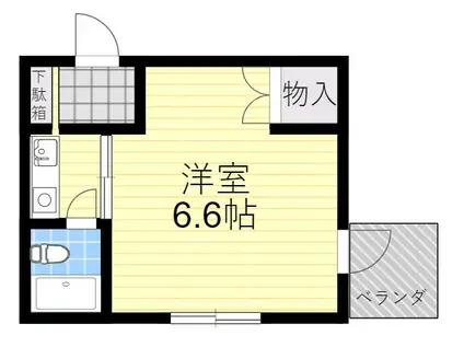 リンデン(ワンルーム/3階)の間取り写真