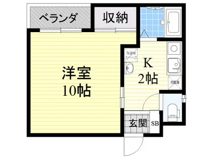 アゼリア01(1K/5階)の間取り写真