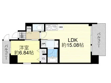 プレジオ江坂ROUGE(1LDK/5階)の間取り写真