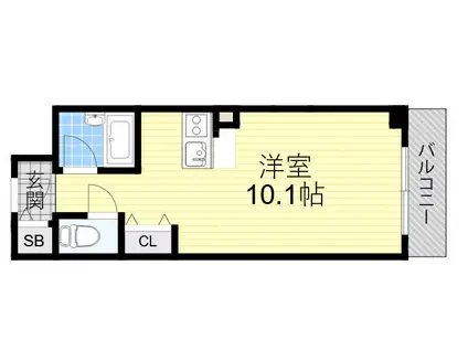グリーンハイツ豊川Ⅰ(ワンルーム/2階)の間取り写真