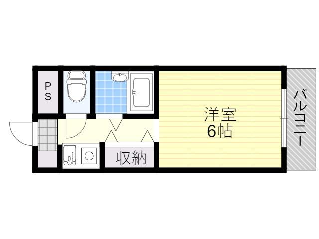 サンローズ唐池(1K/3階)の間取り写真