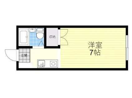 サンシャインハイツ(1K/2階)の間取り写真