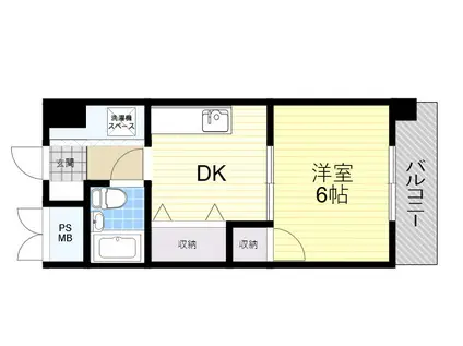 フローレンス小野原(1DK/1階)の間取り写真