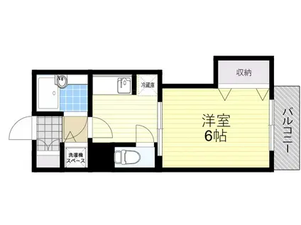 エルドベール(1K/4階)の間取り写真