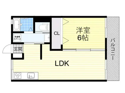 穂積ハイツ(1LDK/2階)の間取り写真