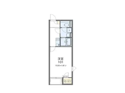 レオネクストサンモール(1K/2階)の間取り写真