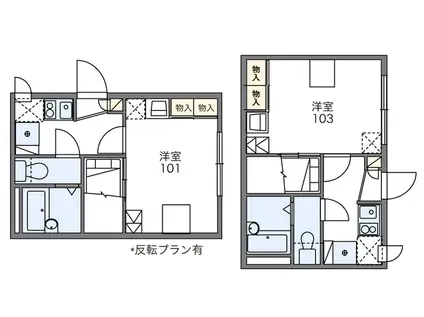 ドミールブラシェ(1K/2階)の間取り写真