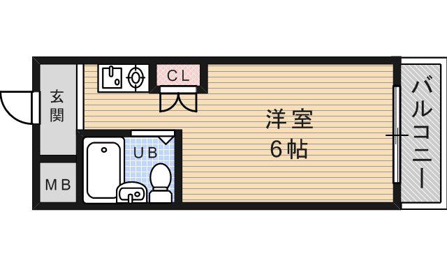 メゾン北楠(1K/2階)の間取り写真